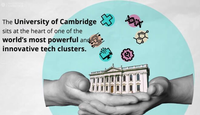 Infographic showing impact of university of Cambridge